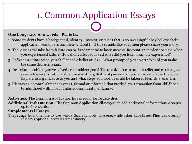 College app essay common app