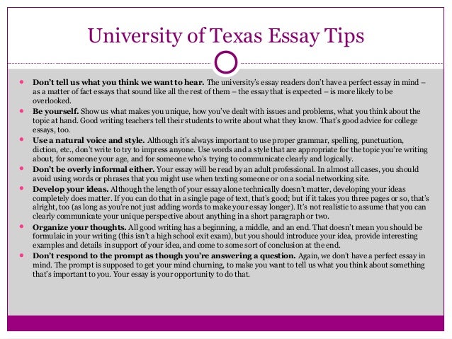how to write the perfect college essay application