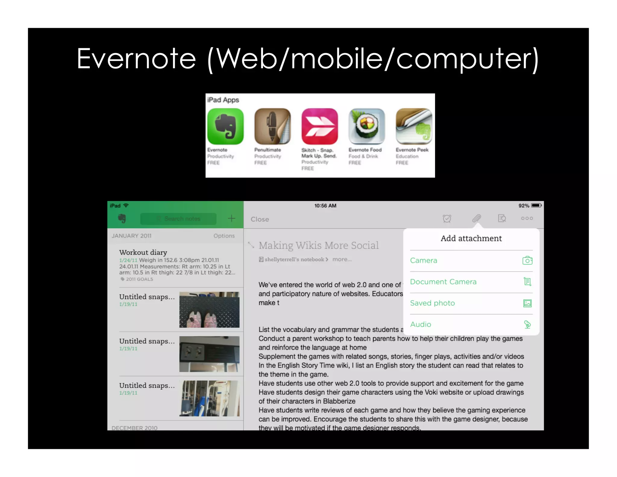 Evernote (Web/mobile/computer)