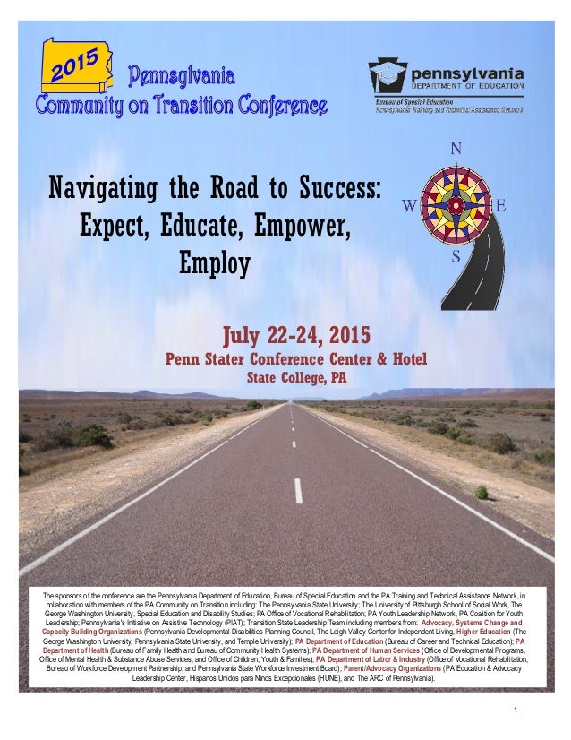 Major Statewide Transition Conference >> 2015 Pa Department Of Education Secondary Transition Conference Broch Major Statewide Transition Conference >> 2015 Pa Department Of Education Secondary Transition Conference Broch