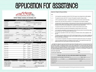 Enrollment FormsApplication for Assistance
 