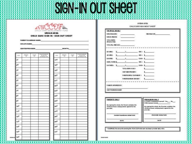 2015 ccdf parent orientation daycare sign in and out sheet