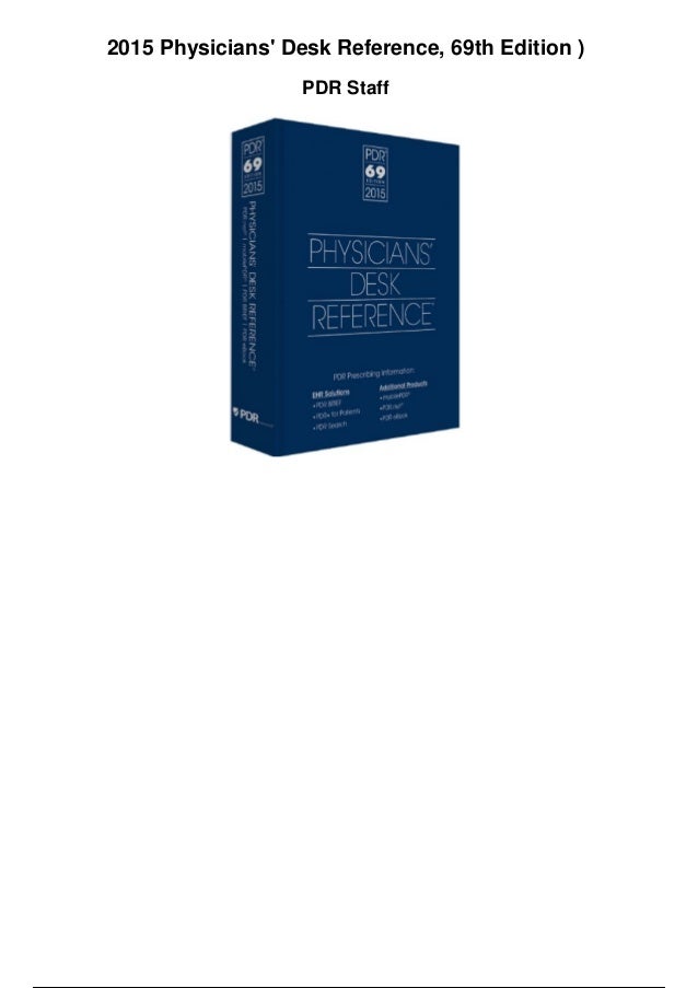 2015 Physicians Desk Reference 69th Edition Pdf