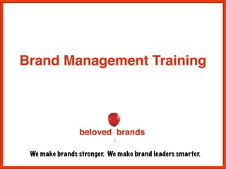 We make brands stronger. We make brand leaders smarter.
Brand Planning Process
 