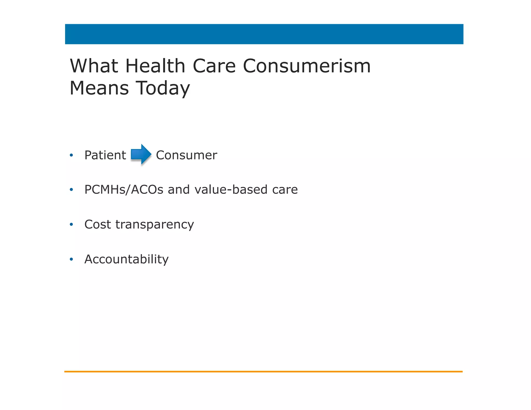 Recent Studies: Patients, Providers,
and Emerging HIT: RWJF Report
• Younger patients are more
comfortable with data
sharing – while older
patients are not.
• Seek the stories behind the
data.
• People also want “long”
data, and they want it to
move with them.
• Give them a roadmap with
personal health information
and actions to take.
 