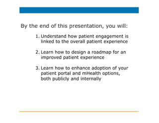 Improving The Patient Experience With Hit Webcast Pptx