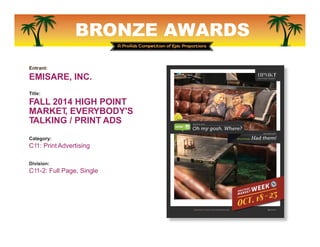BRONZE AWARDS
Entrant:
POWELL & PARTNERS
Title:
WASTEQUIP GALBREATH
PRINT CAMPAIGN
Category:
C11: Print Advertising
Divisi...