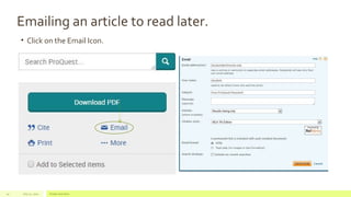 Emailing an article to read later.
• Click on the Email Icon.
July 22, 2012 Footer text here14
 