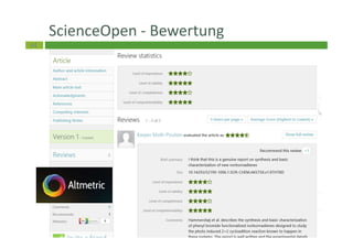 44
ScienceOpen - Bewertung
 