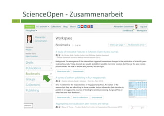 47
ScienceOpen - Zusammenarbeit
 
