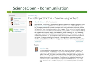53
ScienceOpen - Kommunikation
 