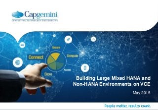 Building Large Mixed HANA and
Non-HANA Environments on VCE
May 2015
 