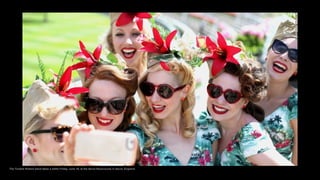The Tootsie Rollers band takes a selfie Friday, June 19, at the Ascot Racecourse in Ascot, England.
 