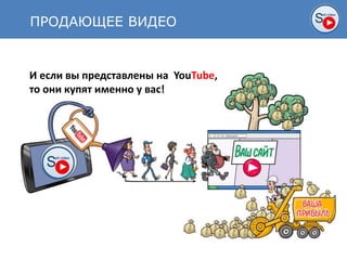 ПРОДАЮЩЕЕ ВИДЕО
И если вы представлены на YouTube,
то они купят именно у вас!
 