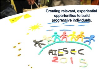 Creating relevant, experientialCreating relevant, experiential
opportunities to buildopportunities to build
progressive individuals.progressive individuals.
 