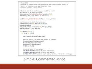 Simple: Commented script
 