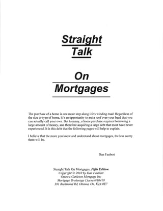 Straight Talk on Mortgages