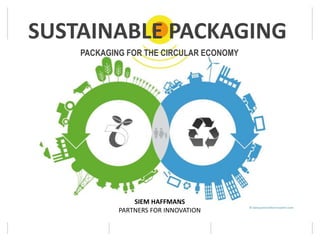 PACKAGING FOR THE CIRCULAR ECONOMY
SIEM HAFFMANS
PARTNERS FOR INNOVATION
SUSTAINABLE PACKAGING
 