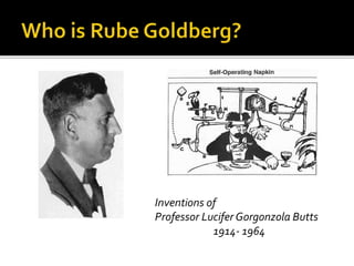 Inventions of
Professor Lucifer Gorgonzola Butts
1914- 1964
 