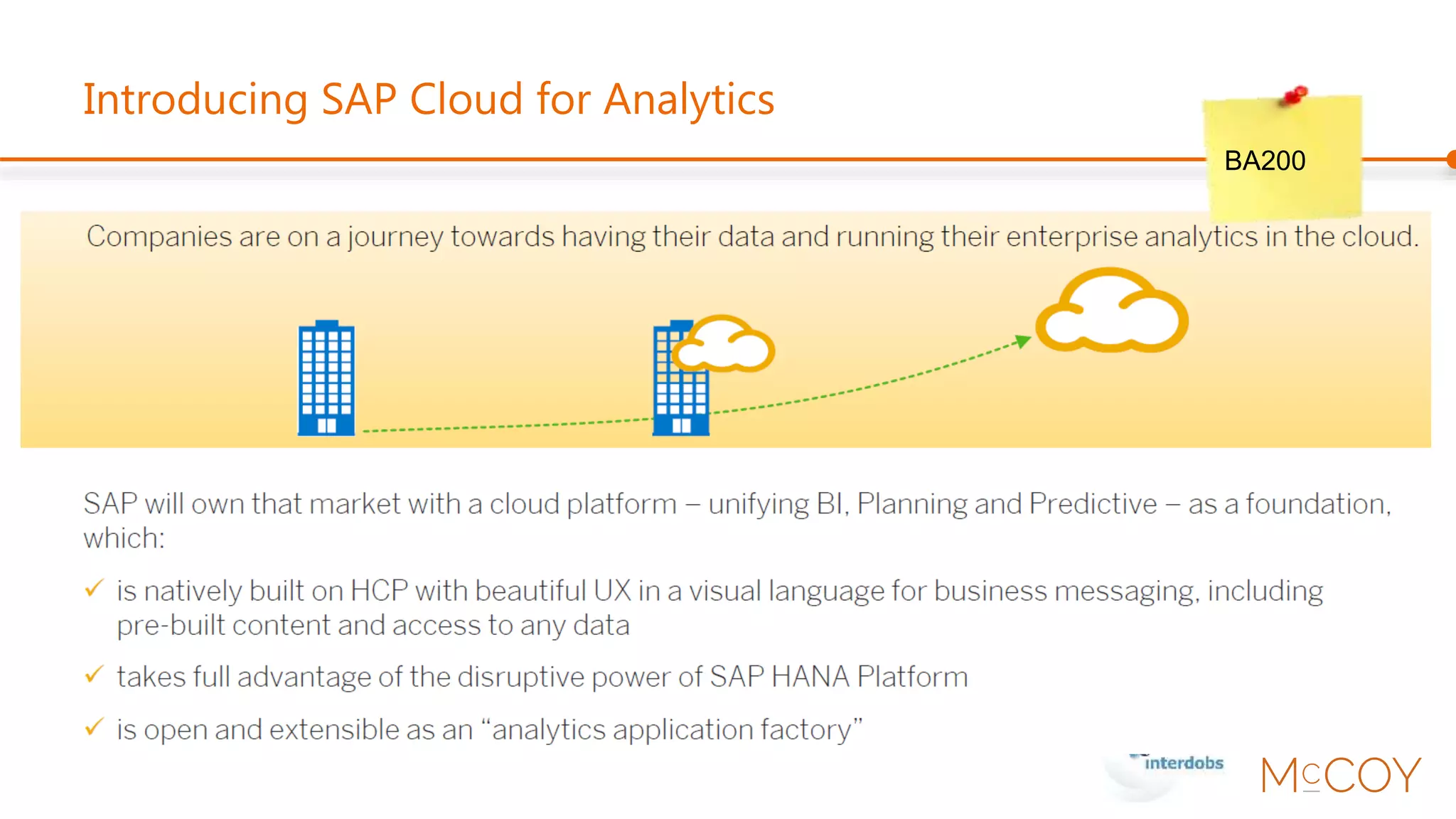 Innovate the core and lead the cloud
BA200
 