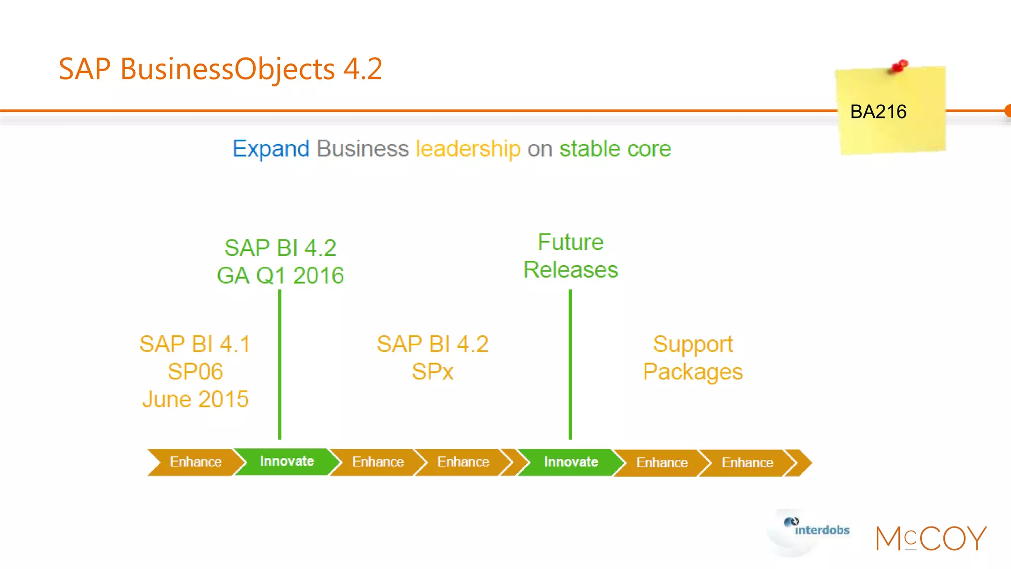 SAP BusinessObjects 4.2 – Webi!
BA216
 