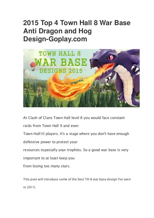 2015 Top 4 Town Hall 8 War Base Design Coc<script async src=