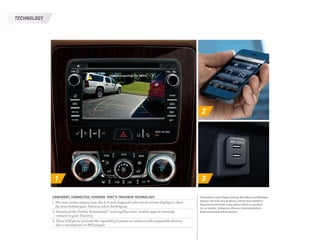 technology 
1 
2 
3 
Confident, connected, covered. That’s Traverse technology. 
1. The rear vision camera uses the 6.5-inch diagonal color touch-screen display to show 
the area behind your Traverse when backing up. 
2. Download the OnStar RemoteLink® 1 and myChevrolet 2 mobile apps to remotely 
connect to your Traverse. 
3. Three USB ports 3 provide the capability to power or connect with compatible devices 
like a smartphone or MP3 player. 
1 Available on select Apple, Android, BlackBerry and Windows 
devices. Services vary by device, vehicle and conditions. 
Requires active OnStar subscription, which is standard 
for six months. 2 Requires iPhone or Android platform. 
3 Not compatible with all devices. 
 