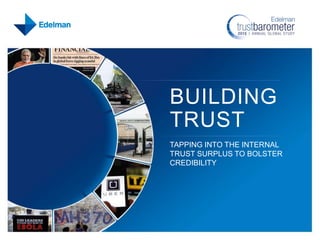 BUILDING
TRUST
TAPPING INTO THE INTERNAL
TRUST SURPLUS TO BOLSTER
CREDIBILITY
 