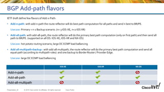 Cisco Live Milan 2015 - BGP advance | PPTX