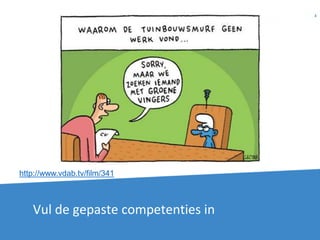 Vul de gepaste competenties in
4
http://www.vdab.tv/film/341
 