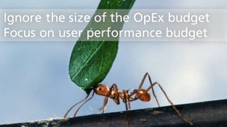 ©2015 AKAMAI | FASTER FORWARDTM
Ignore the size of the OpEx budget
Focus on user performance budget
 