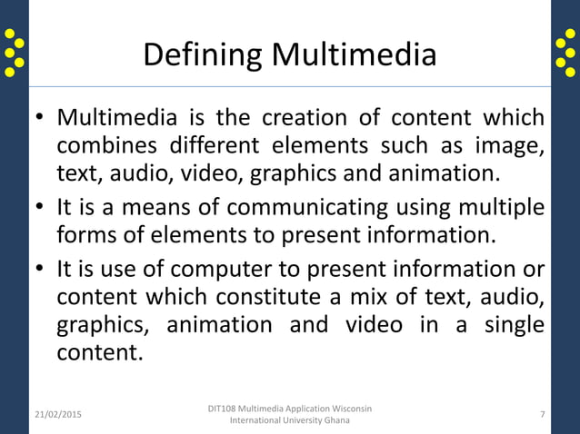 Introduction to Multimedia Design and Development | PPT