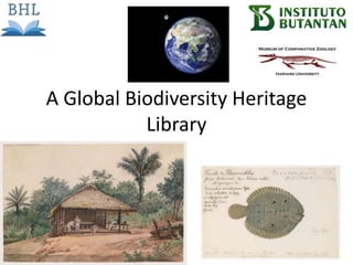 A Global Biodiversity Heritage
Library
 