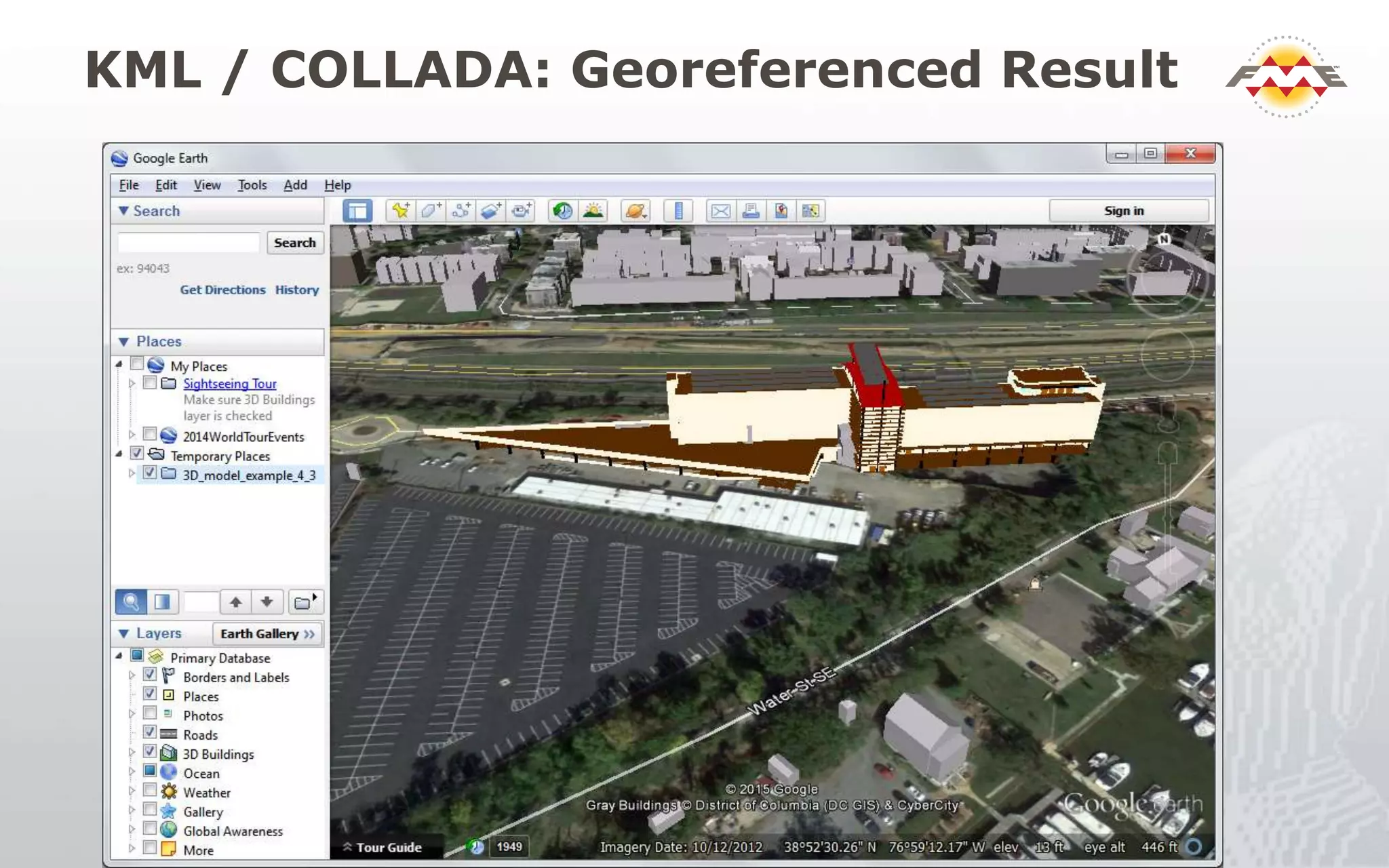 KML / COLLADA: Georeferenced Result
 
