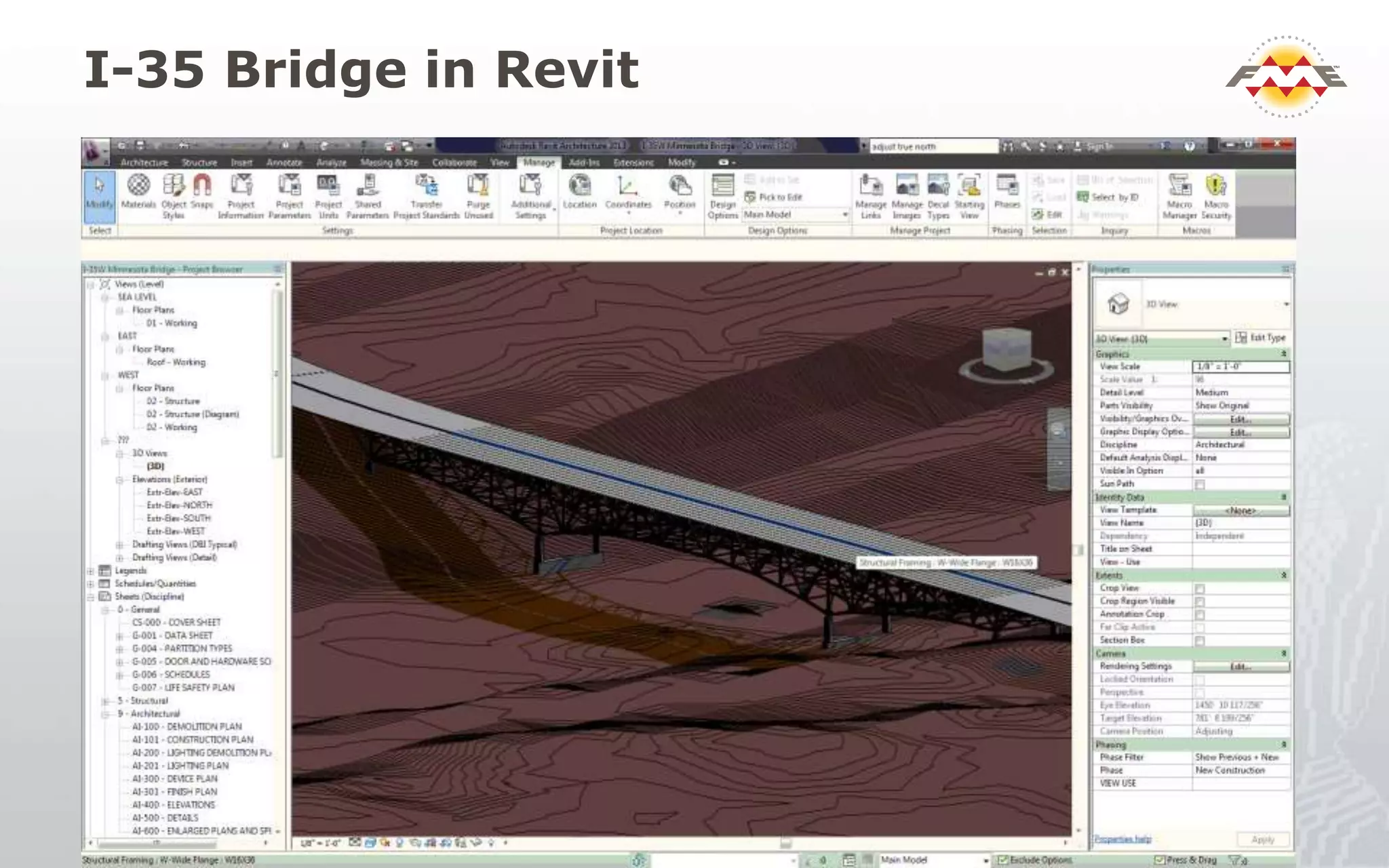 I-35 Bridge in Revit
 