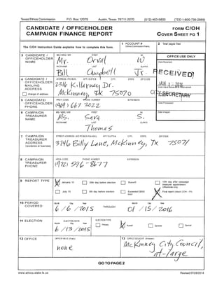 2016 01-15 orvall bill campbell campaign finance report final