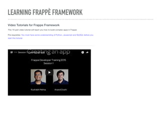 LEARNING FRAPPÈ FRAMEWORK
 