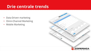 Drie centrale trends
• Data-Driven marketing
• Omni-Channel Marketing
• Mobile Marketing
 