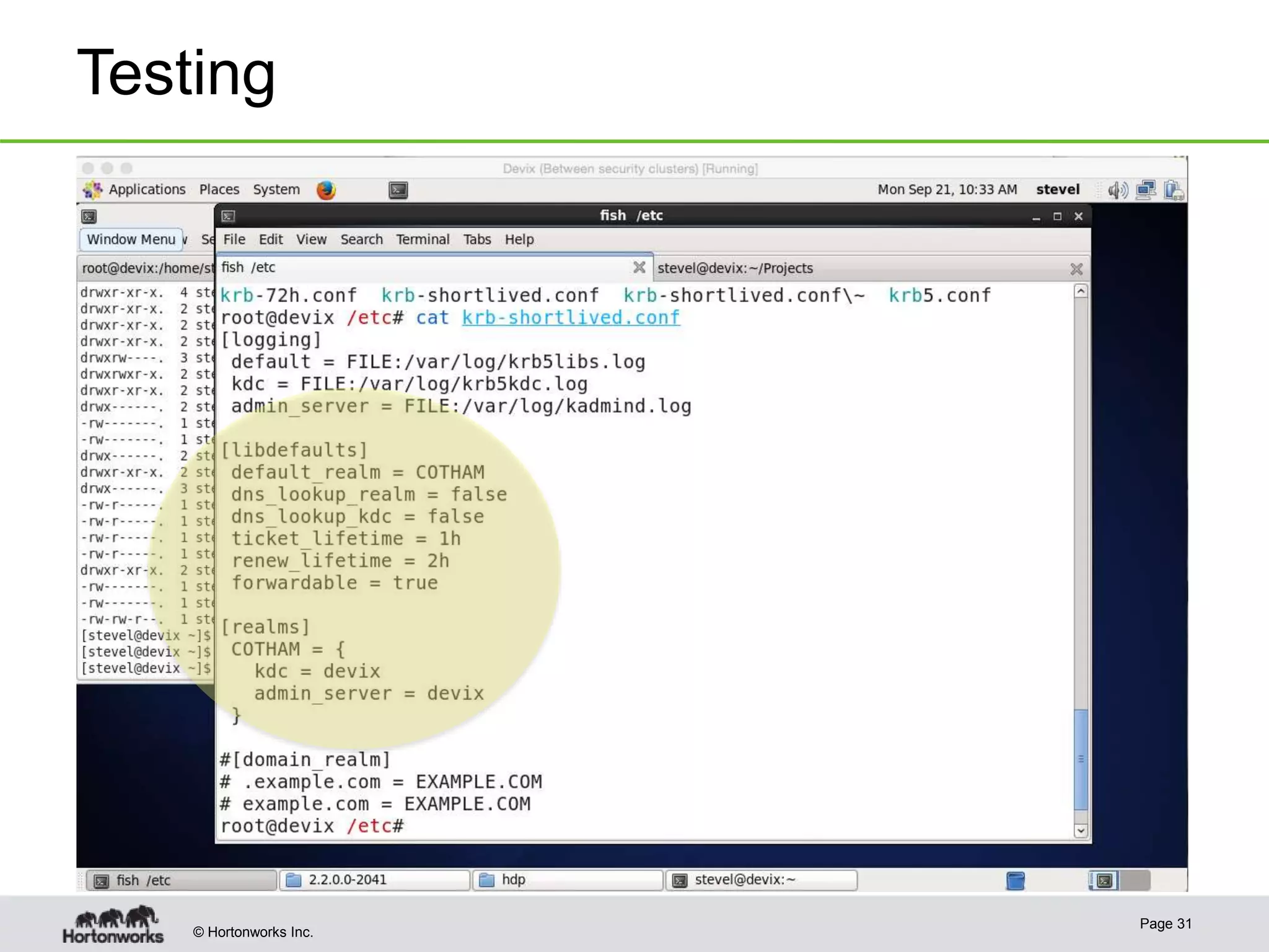 © Hortonworks Inc.
Testing
Page 31
 