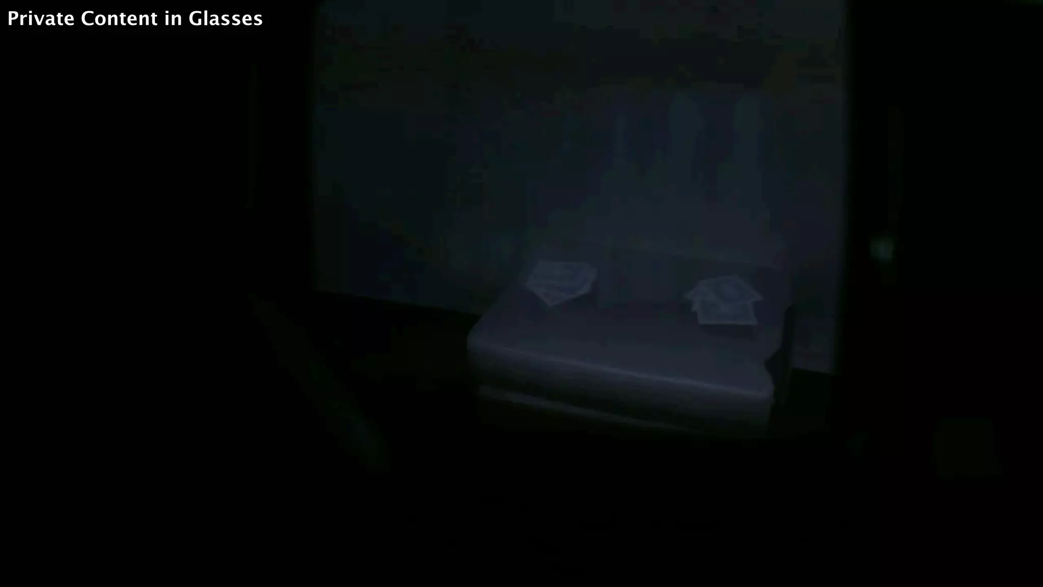 Private Content in Glasses
 