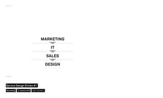 IT
SALES
DESIGN
MARKETING
Nuremberg
Service Design Drinks #1
21 January 2016 Marc Stickdorn
 