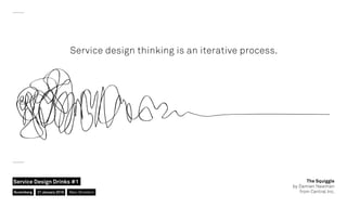 Service design thinking is an iterative process.
The Squiggle
by Damien Newman
from Central Inc.Nuremberg
Service Design Drinks #1
21 January 2016 Marc Stickdorn
 