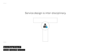 Service design is inter-disciplinary.
Nuremberg
Service Design Drinks #1
21 January 2016 Marc Stickdorn
 