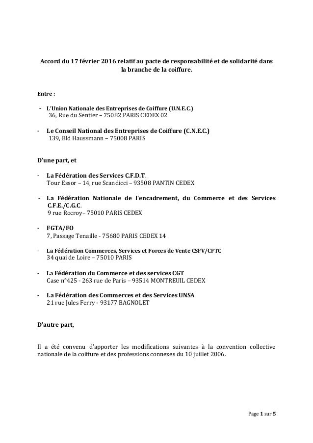 Idcc 2596 Accord Du 17 Février 2016