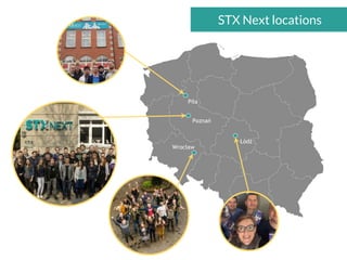 STX Next locations
Poznań
Wrocław
Piła
Łódź
 