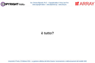 è tutto?
Avv. Simone Aliprandi, Ph.D. – Copyright-Italia.it / Array Law Firm
www.copyright-italia.it – www.aliprandi.org –...