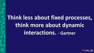 Think less about fixed processes,
think more about dynamic
interactions. - Gartner
 