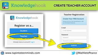 @MathletePearcewww.tapintoteenminds.com
CREATE TEACHER ACCOUNT
 