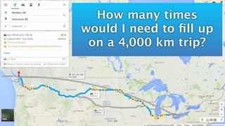 @MathletePearcewww.tapintoteenminds.com
How many times
would I need to ﬁll up
on a 4,000 km trip?
 