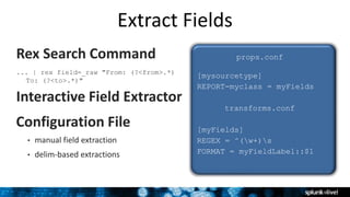 Field Extractor Splunk Getting started with Splunk | PPTX